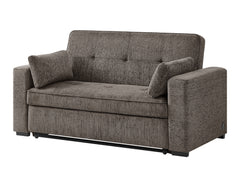 Arnold Ash Brown 76"W Chenille Convertible Sleeper Sofa