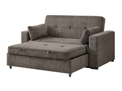 Arnold Ash Brown 76"W Chenille Convertible Sleeper Sofa
