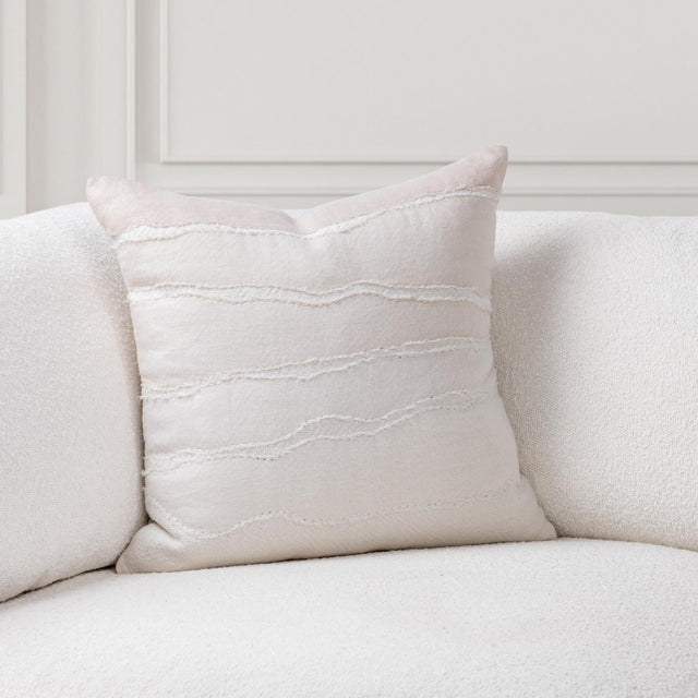 VC Bikram Ivory/Natural 22x22 Throw Pillow (Set of 2) - Ornate Home