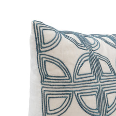 VC Elea Ivory/Navy 22x22 Throw Pillow (Set of 2) - Ornate Home