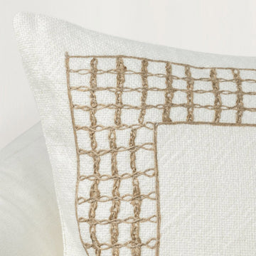 VC Marina White 26x26 Throw Pillow (Set of 2) - Ornate Home