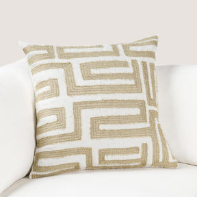 VC Mateo Metallic Gold/Ivory 22X22 Throw Pillow (Set of 2) - Ornate Home