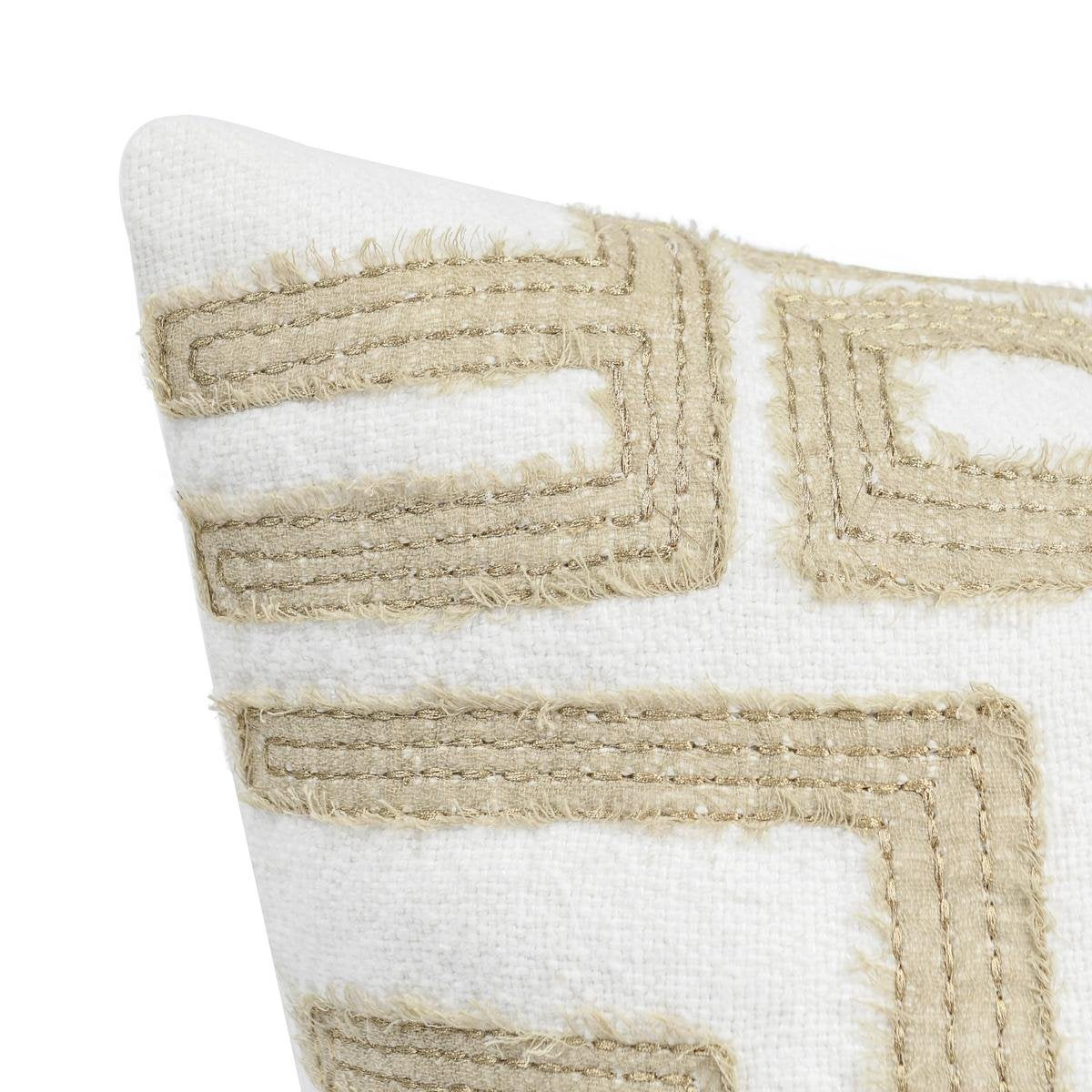 VC Mateo Metallic Gold/Ivory 22X22 Throw Pillow (Set of 2) - Ornate Home