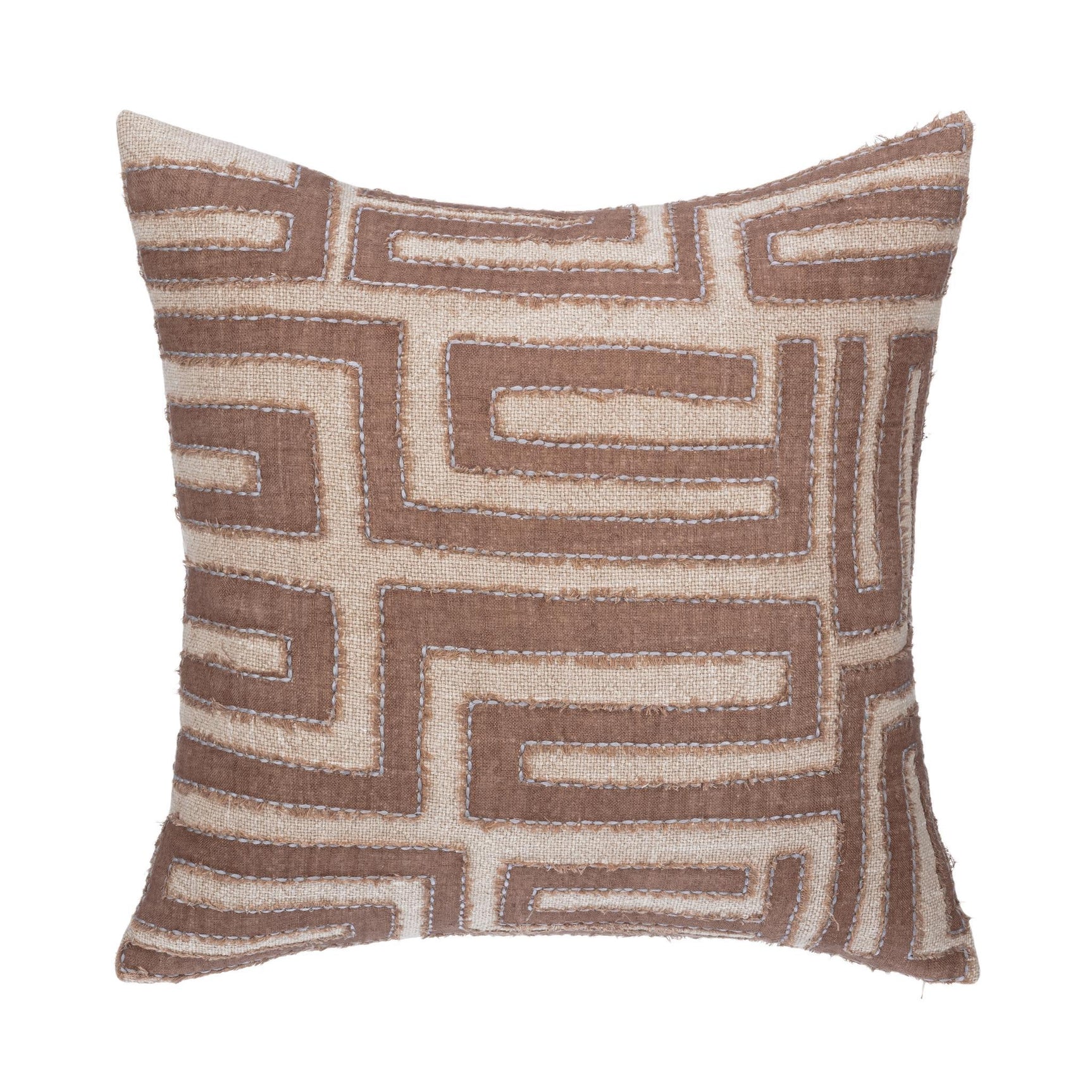 VC Mateo Sepia Brown/Natural 22x22 Throw Pillow (Set of 2) - Ornate Home