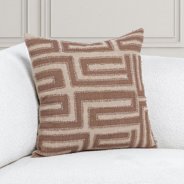 VC Mateo Sepia Brown/Natural 22x22 Throw Pillow (Set of 2) - Ornate Home