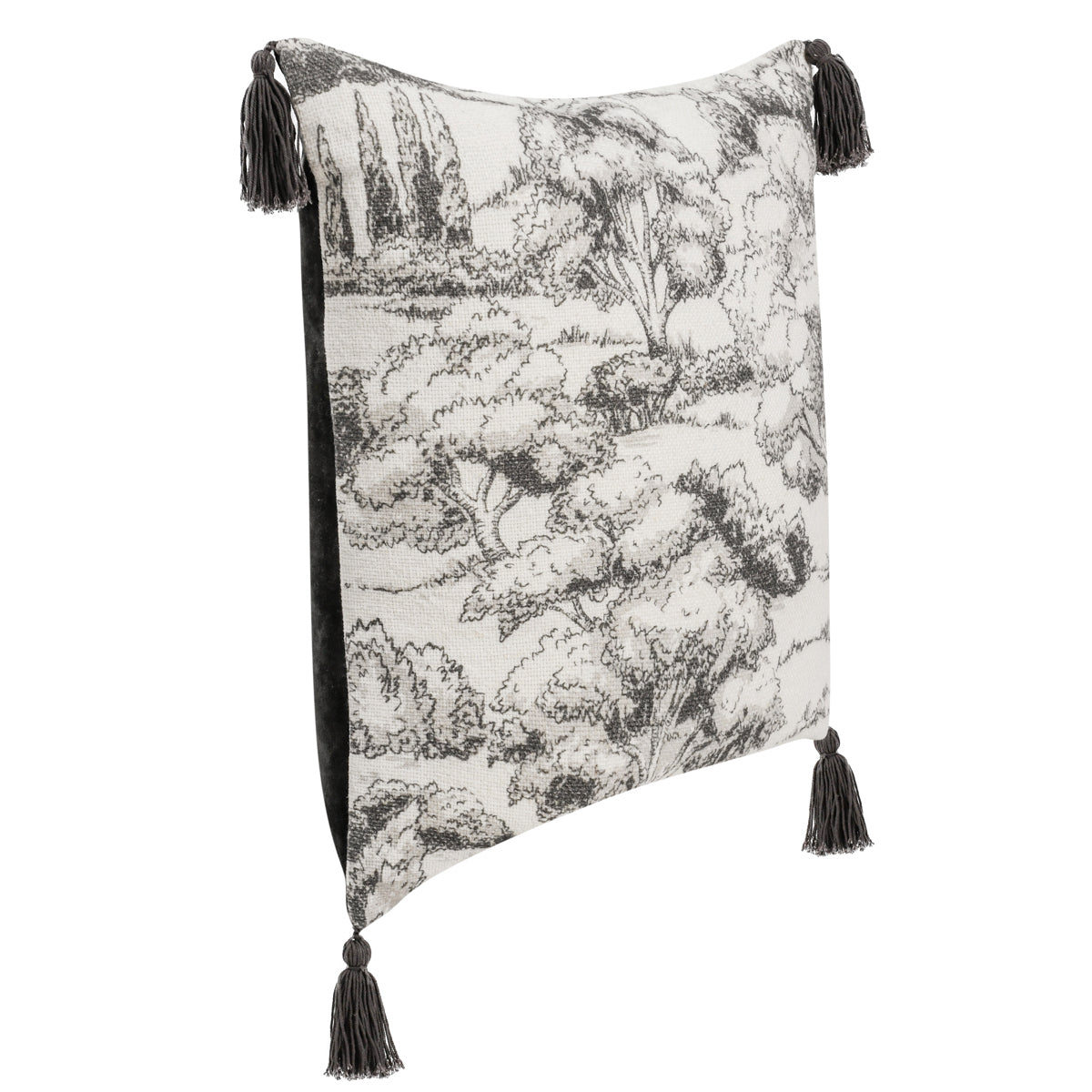 VC Stonework Charcoal 22x22 Throw Pillow (Set of 2) - Ornate Home