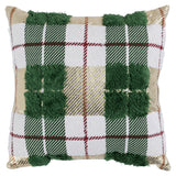 VE Plaid Green Texture Multi Multiple Sizes Throw Pillow - Ornate Home