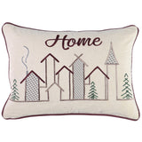 VE Winter Town Natural 14x20 Throw Pillow - Ornate Home