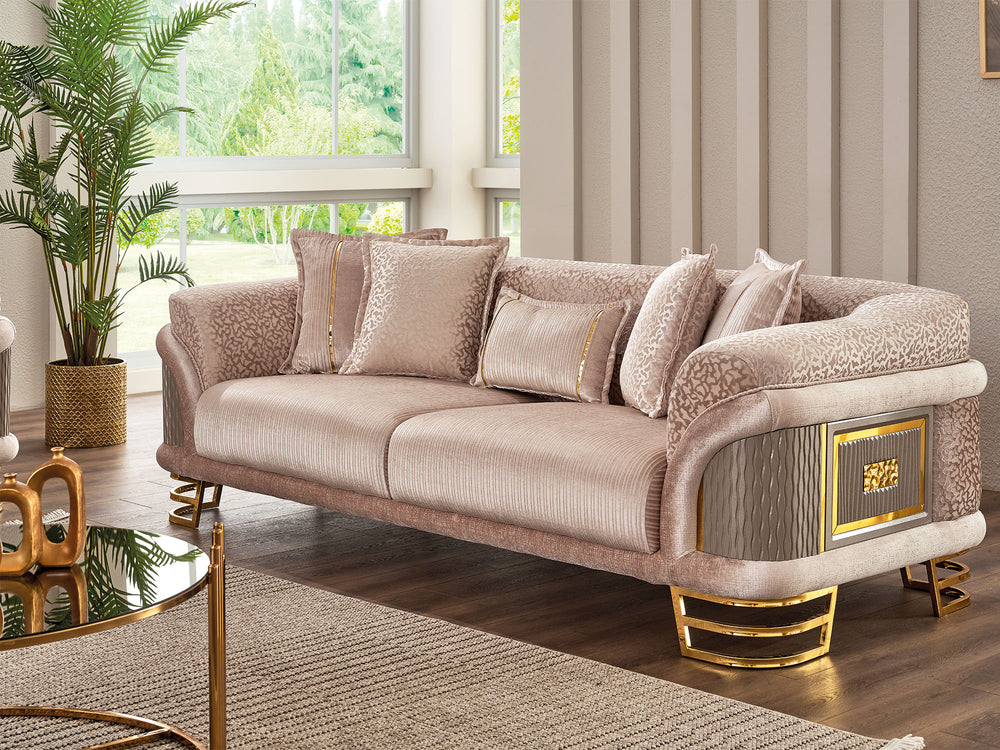 Versace Cream Stationary Sofa