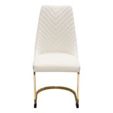 Vogue Cream/Gold Velvet Dining Chair (Set of 2) - Ornate Home