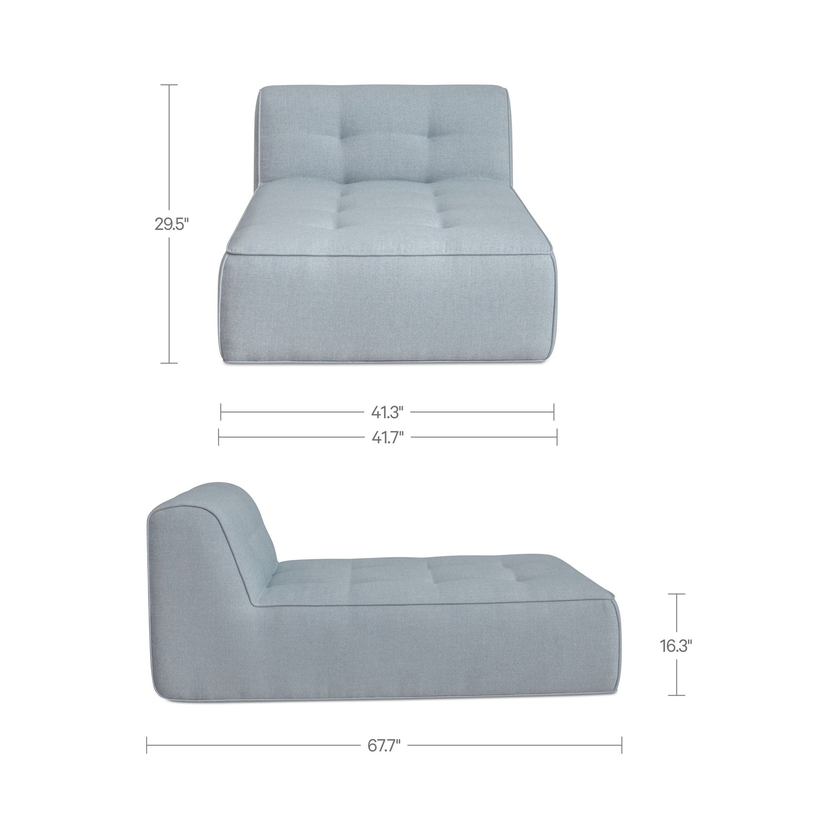 Sunseeker Light Blue Outdoor Chaise