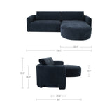 Emmy Dark Blue Right Sectional