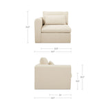 Swift Light Beige Left Arm Facing Chair