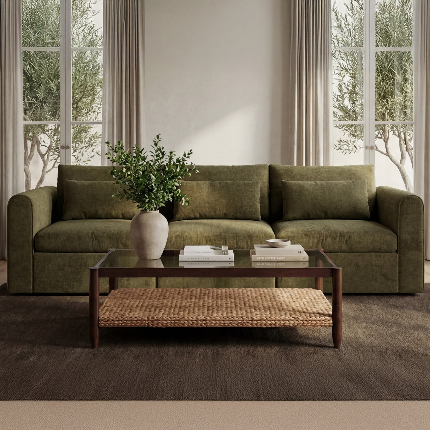 Swift Dark Green Right Arm Facing Chair