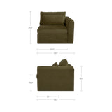 Swift Dark Green Right Arm Facing Chair
