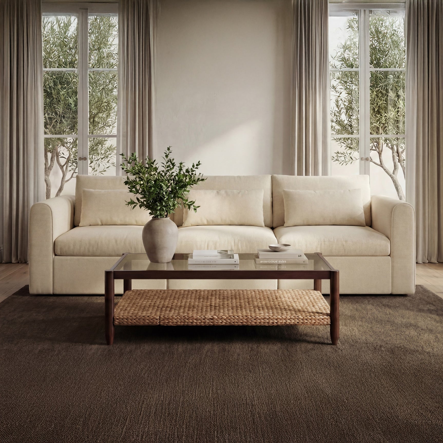Swift Light Beige Right Arm Facing Chair