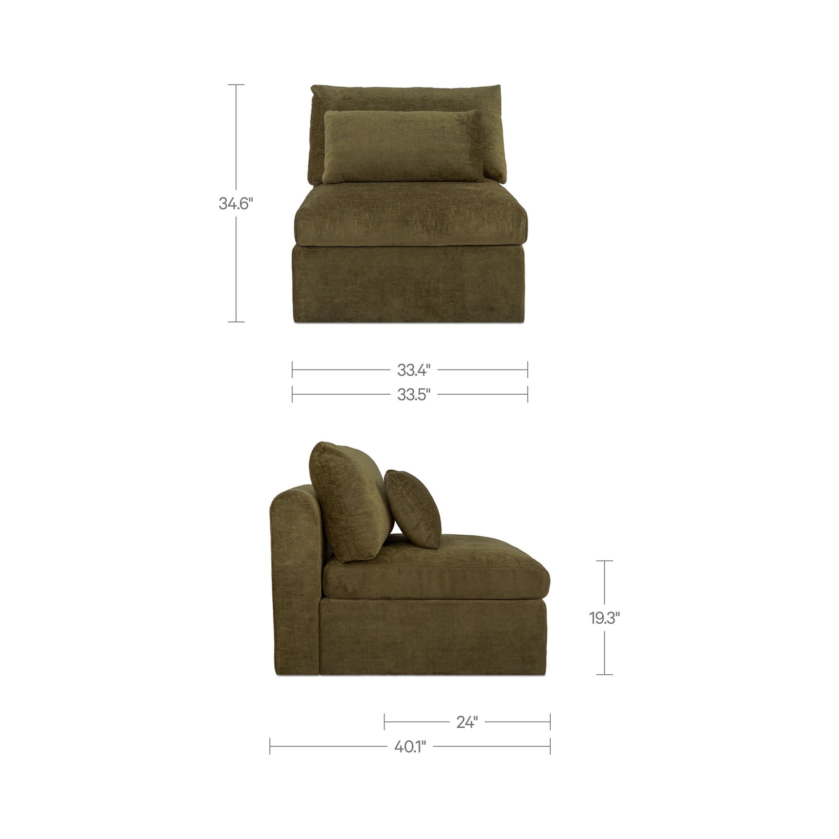 Swift Dark Green Slipper Chair