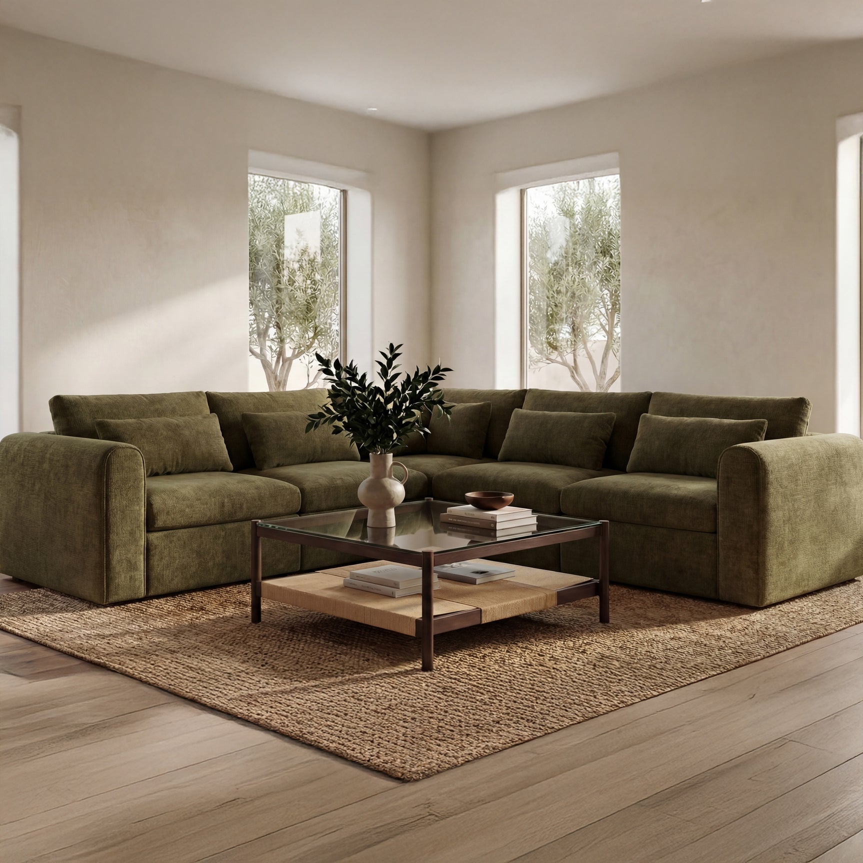 Swift Dark Green Corner Chair