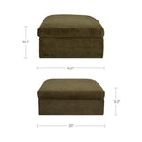 Swift Dark Green Storage Ottoman