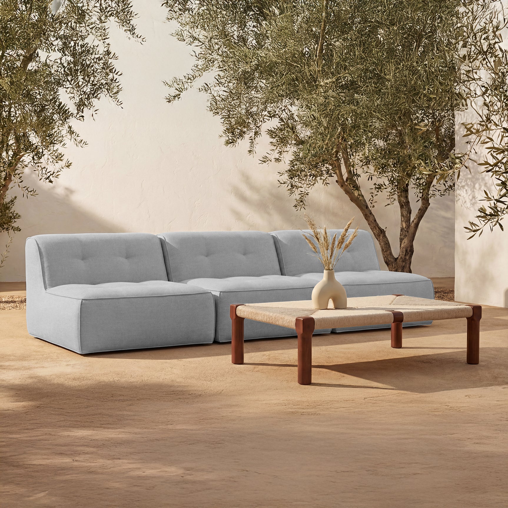 Sunseeker Light Blue 3 Piece Outdoor Sofa