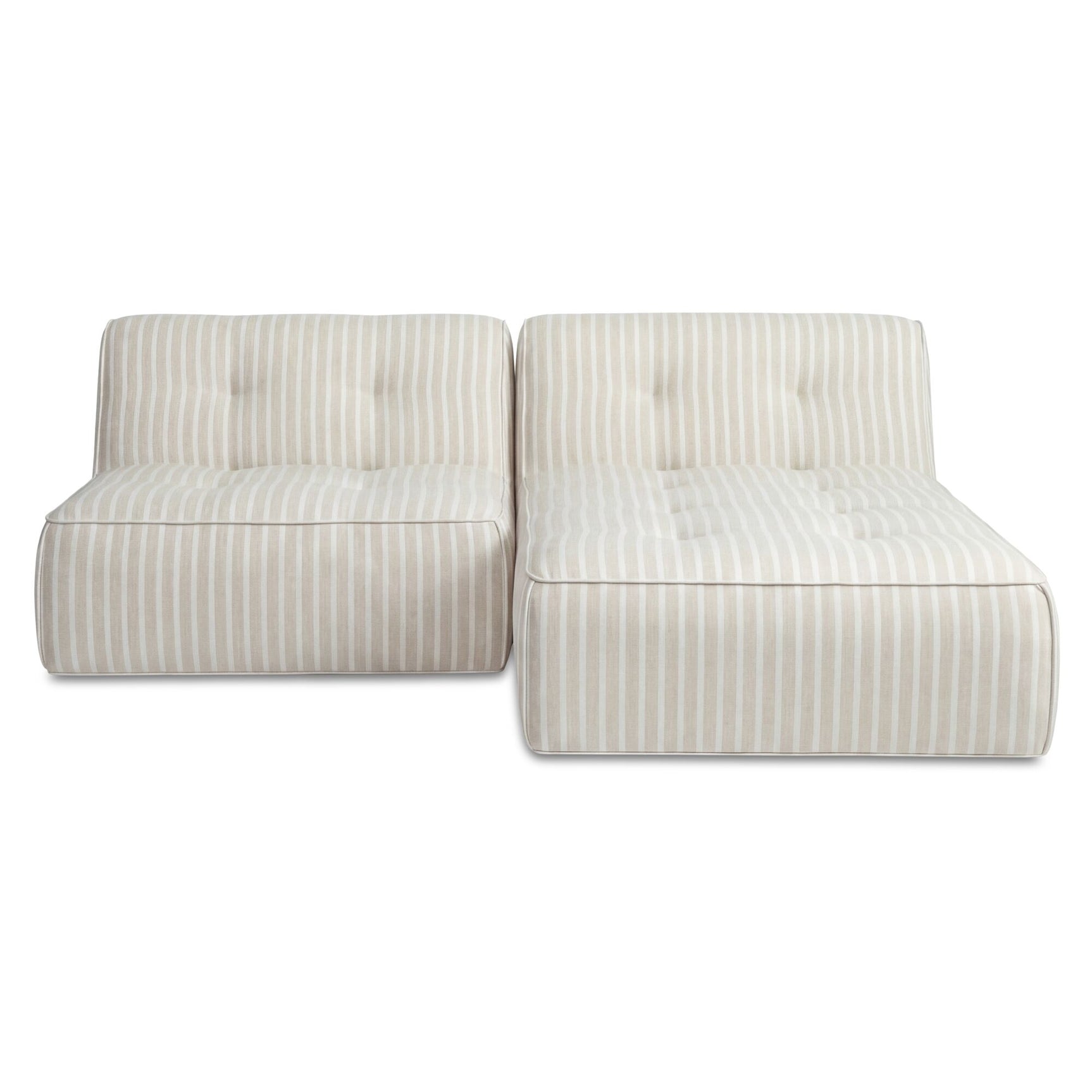 Sunseeker Brown Stripe 2 Piece Outdoor Nook