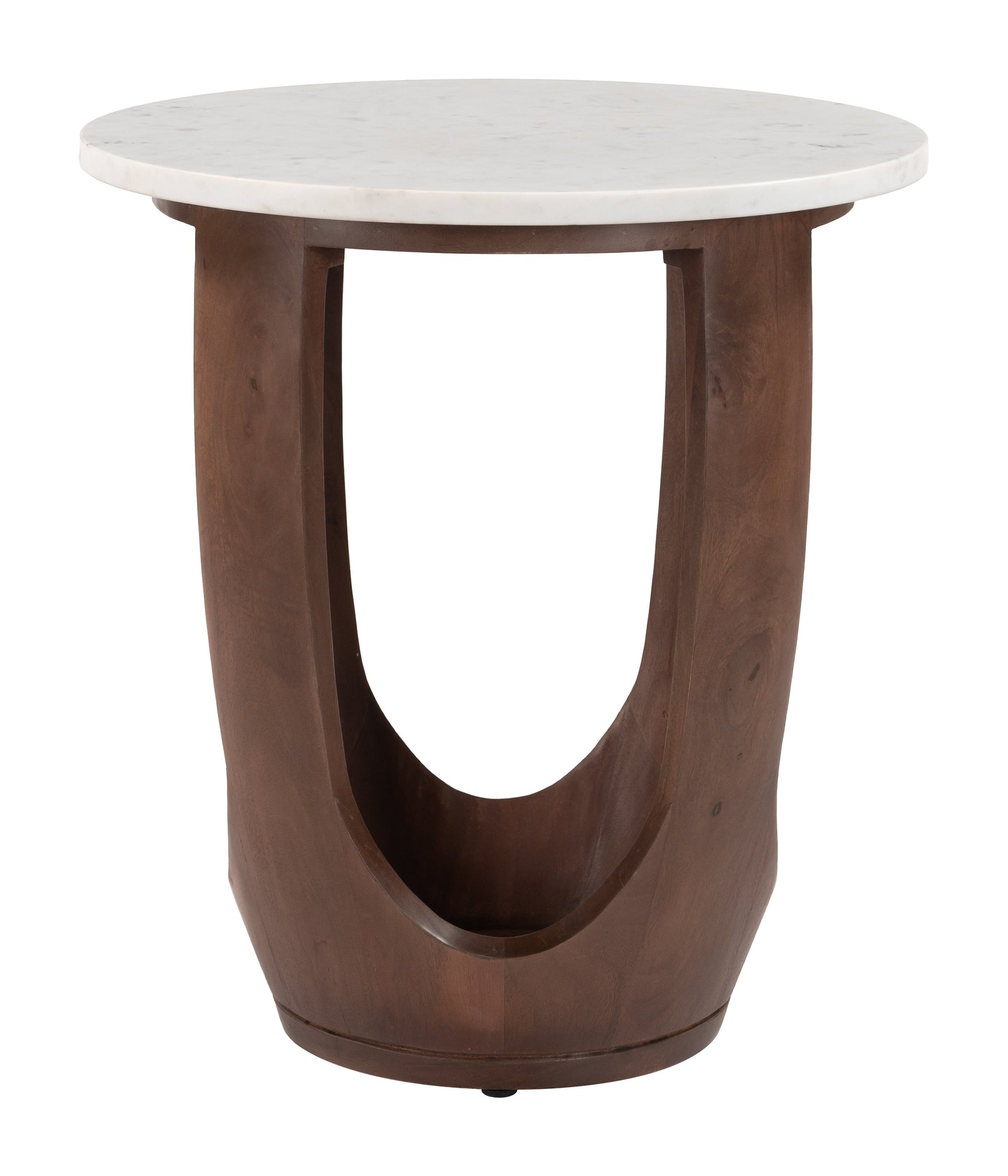 Vaan White & Walnut Side Table - Ornate Home