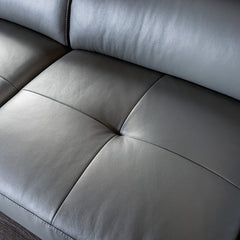 Vadso Dark Gray Leather Match Left Chaise Sectional - Ornate Home
