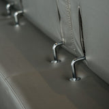 Vadso Dark Gray Leather Match Left Chaise Sectional - Ornate Home