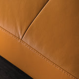 Vadso Tangerine Leather Match Left Chaise Sectional - Ornate Home