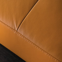 Vadso Tangerine Leather Match Right Chaise Sectional - Ornate Home