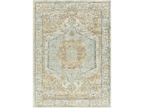 Vaeda Blue & Beige Thick Luxe Rug - Ornate Home