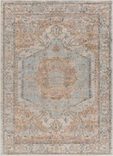 Vaeda Blue & Beige Thick Luxe Rug - Ornate Home