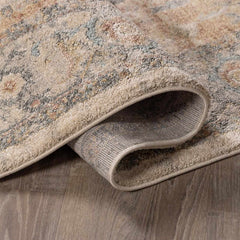 Vaeda Blue & Beige Thick Luxe Rug - Ornate Home