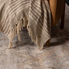 Vaeda Blue & Beige Thick Luxe Rug - Ornate Home