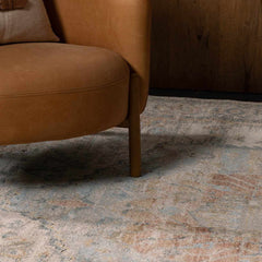 Vaeda Blue & Beige Thick Luxe Rug - Ornate Home