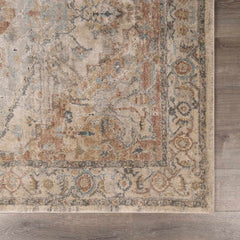 Vaeda Blue & Beige Thick Luxe Rug - Ornate Home