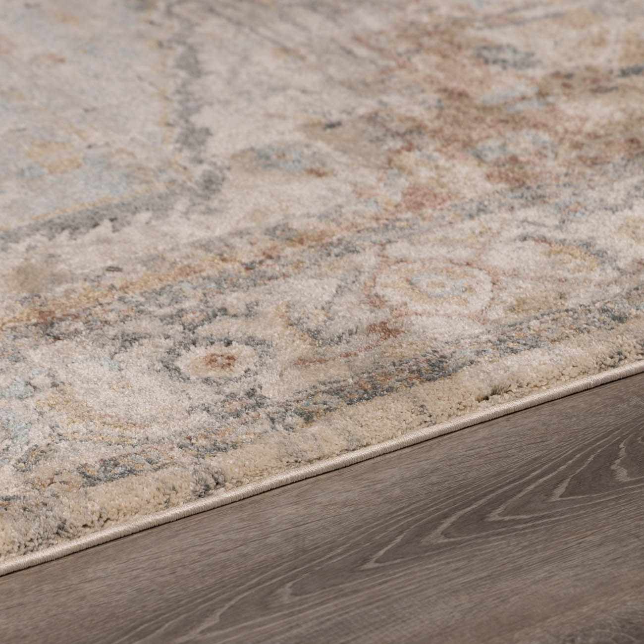 Vaeda Blue & Beige Thick Luxe Rug - Ornate Home
