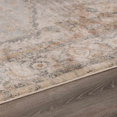 Vaeda Blue & Beige Thick Luxe Rug - Ornate Home