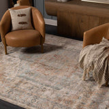 Vaeda Blue & Beige Thick Luxe Rug - Ornate Home
