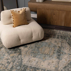 Vaeda Blue Thick Luxe Rug - Ornate Home