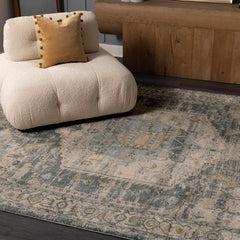 Vaeda Blue Thick Luxe Rug - Ornate Home