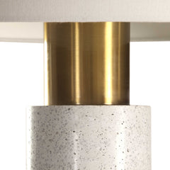Vaeshon Brass/Gray/White Concrete Table Lamp - Ornate Home
