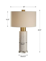 Vaeshon Brass/Gray/White Concrete Table Lamp - Ornate Home