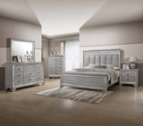 Vail Gray LED Upholstered Panel Bedroom Set - Ornate Home