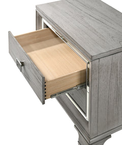 Vail Gray LED Upholstered Panel Bedroom Set - Ornate Home