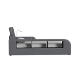 Valari Grey PU Full Transformer Bed with Electronic Features