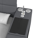 Valari Grey PU Full Transformer Bed with Electronic Features