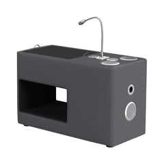 Valari Grey PU Nightstand with Electronic Features - Ornate Home