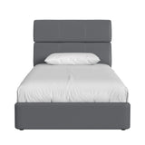 Valari Grey PU Twin Bed - Ornate Home