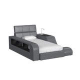 Valari Grey PU Twin Transformer Bed with Electronic Features - Ornate Home
